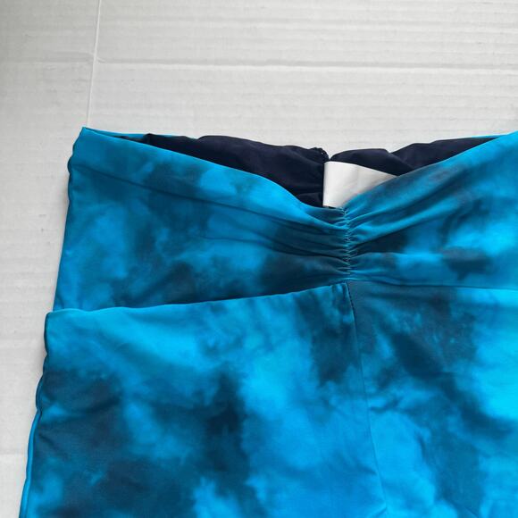 Citrus Reversible Swim Booty Shorts Size XS NWT Blue Shirred Ruched - Picture 3 of 8